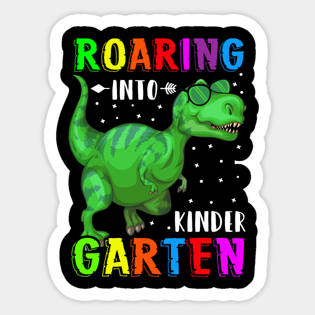 Roaring into kindergarten Sticker by luisharun